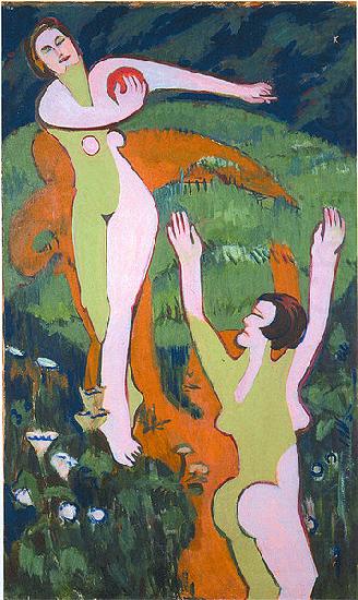 Ernst Ludwig Kirchner Women playing with a ball china oil painting image
